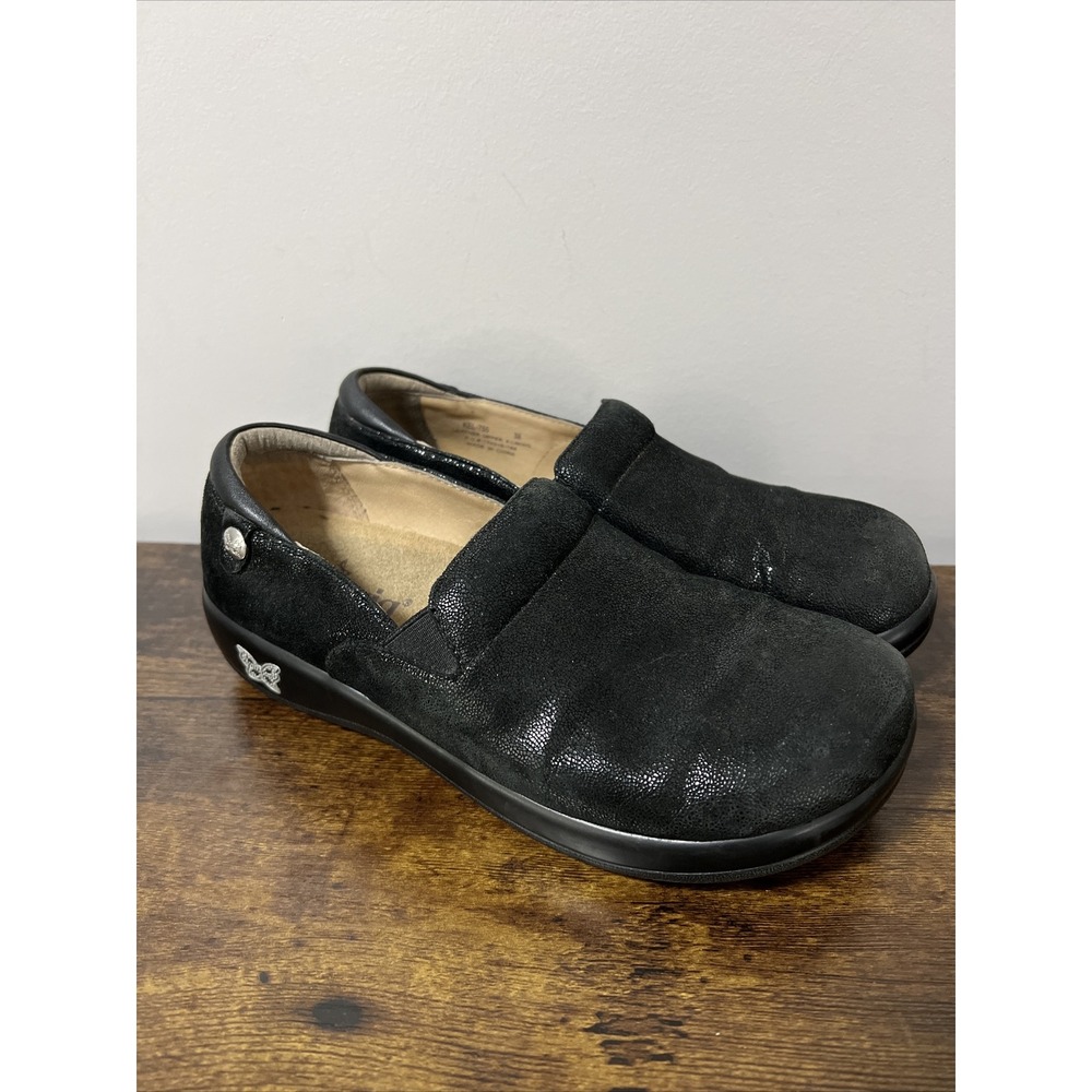 Alegria KEL-755 Womens Size 38 8-8.5 Keli Pro CLOGS MULES Black Sparkle